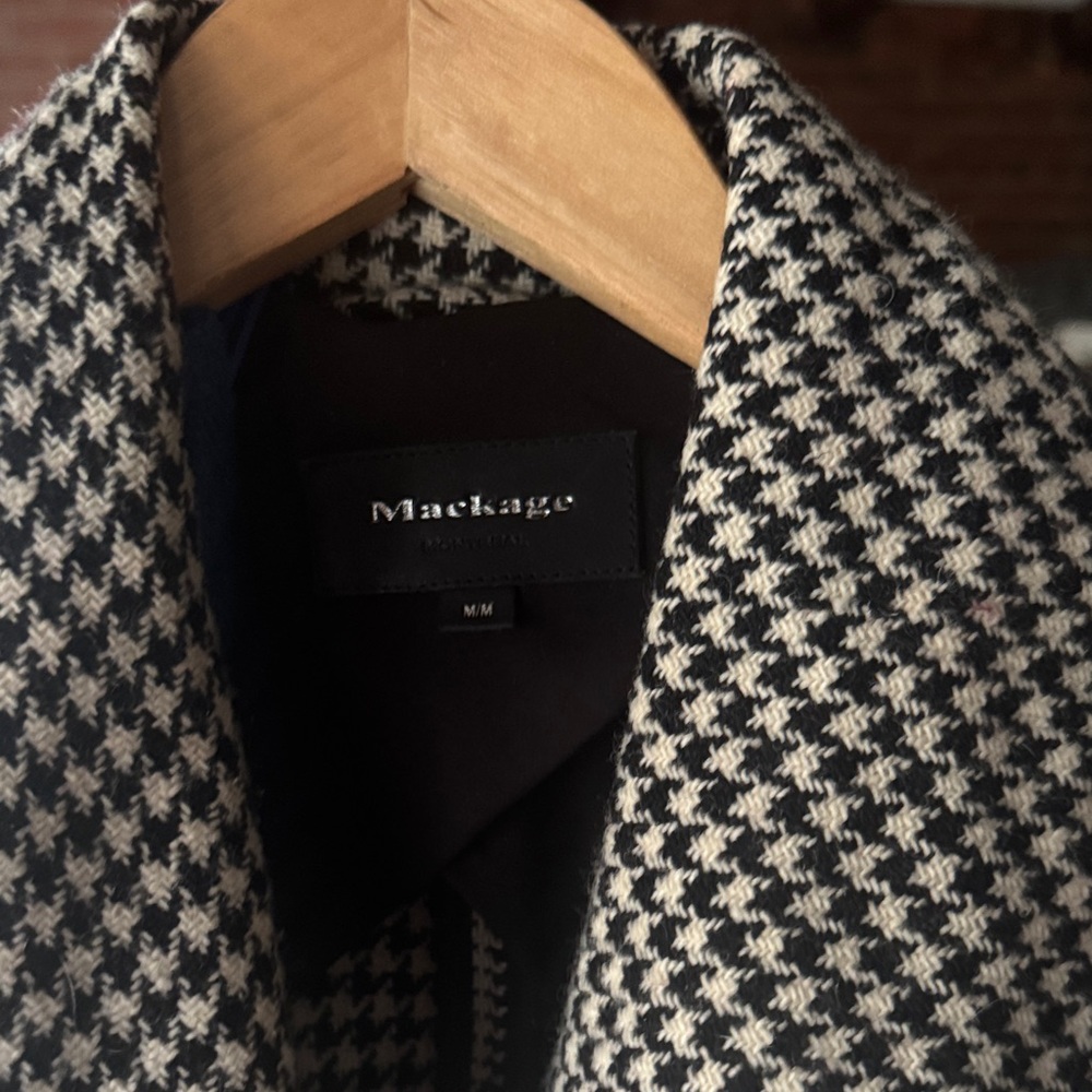Mackage Houndstooth Trench Coat